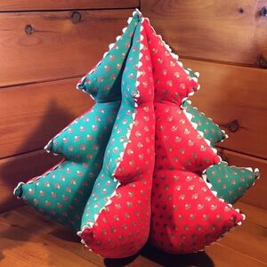 Vtg. Handcrafted Stuffed Christmas 16” Tree Decor